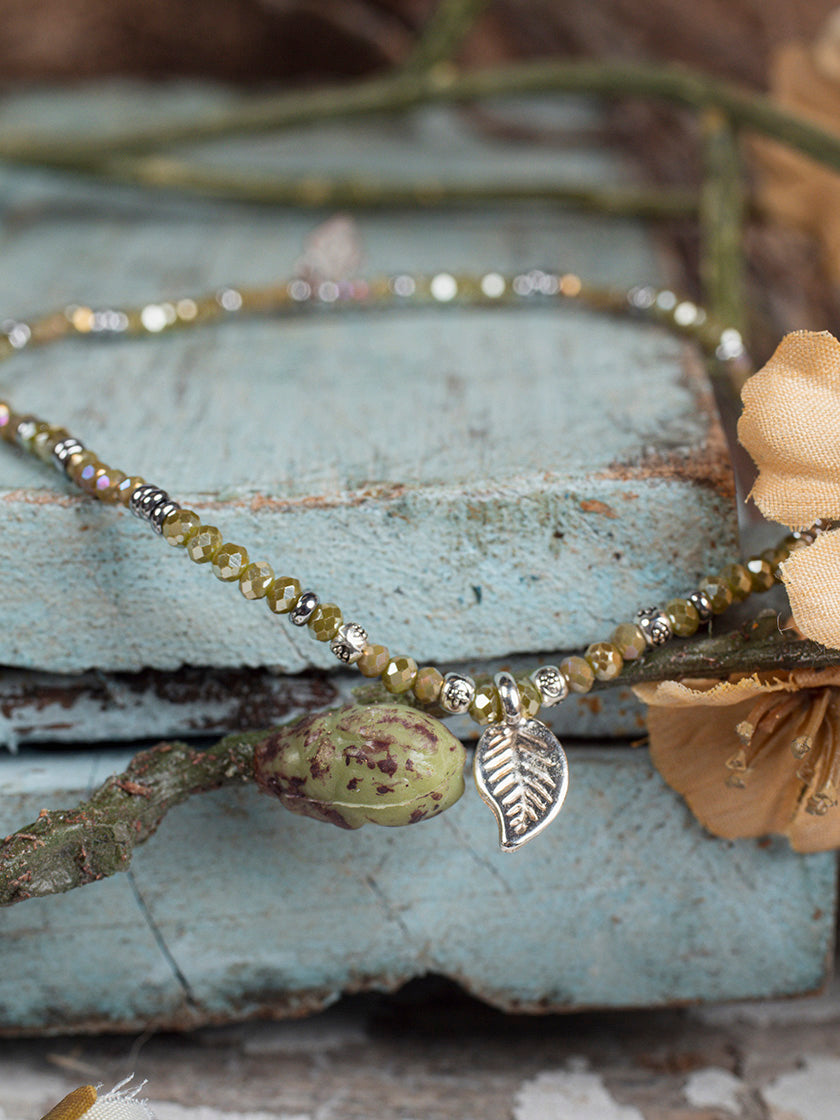 Fusskettchen «Leaf Silber» von CORAZON