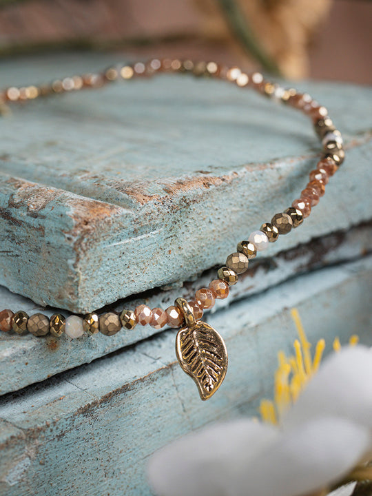 Fusskettchen «Leaf gold» von CORAZON
