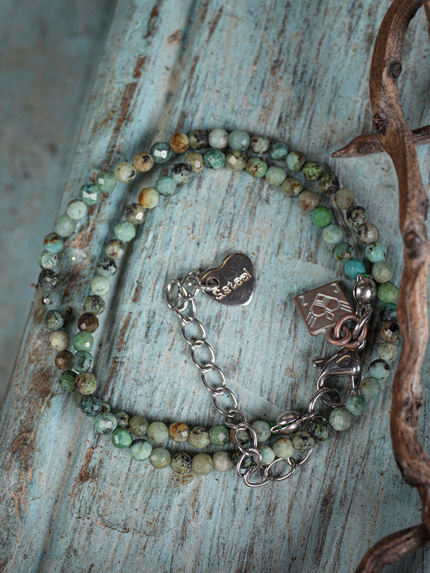 Bracelet de cheville « Finello argent turquoise » de CORAZON