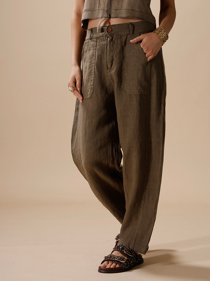 Pantalon en lin de la marque INTUITION PARIS