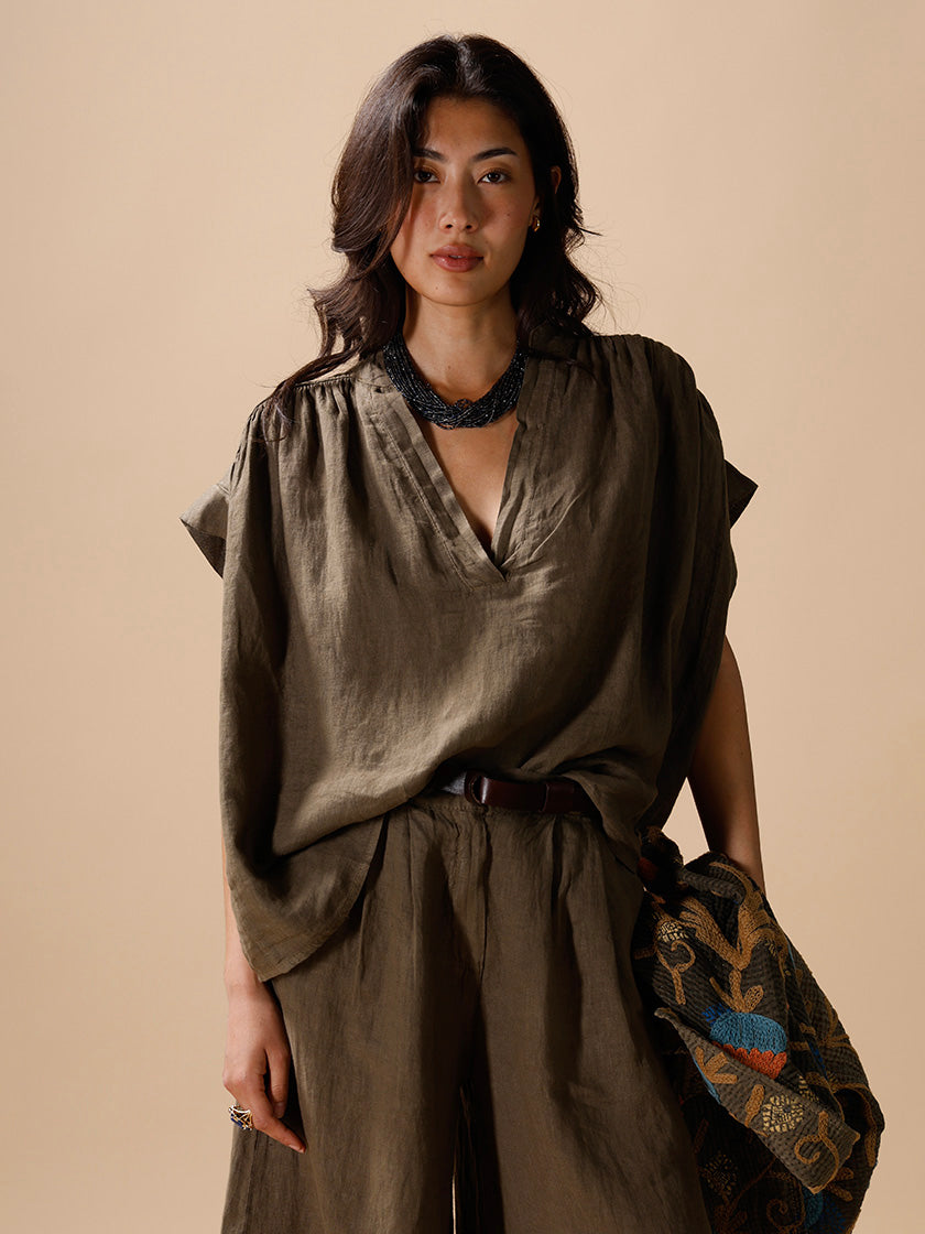 Leinenbluse «KA» von INTUITION PARIS