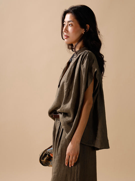 Leinenbluse «KA» von INTUITION PARIS