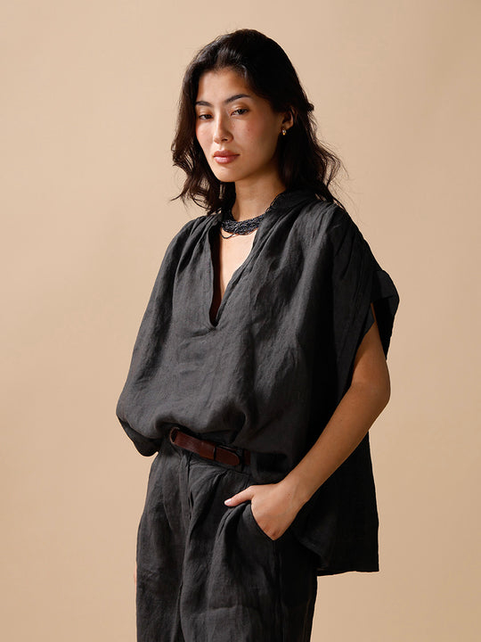 Leinenbluse «KA» von INTUITION PARIS
