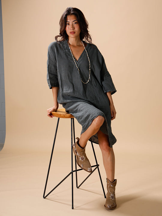 Caftan en lin d'INTUITION PARIS