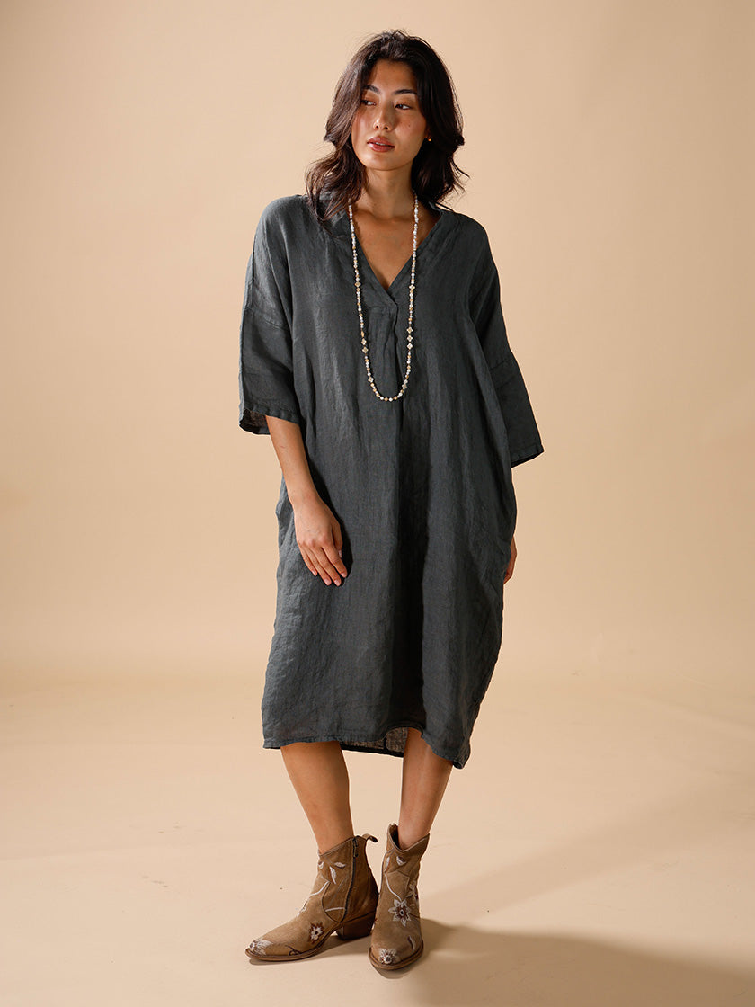 Caftan en lin d'INTUITION PARIS