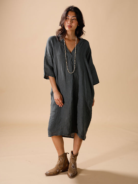 Caftan en lin d'INTUITION PARIS
