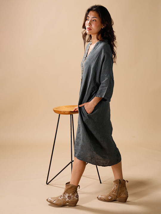 Caftan en lin d'INTUITION PARIS