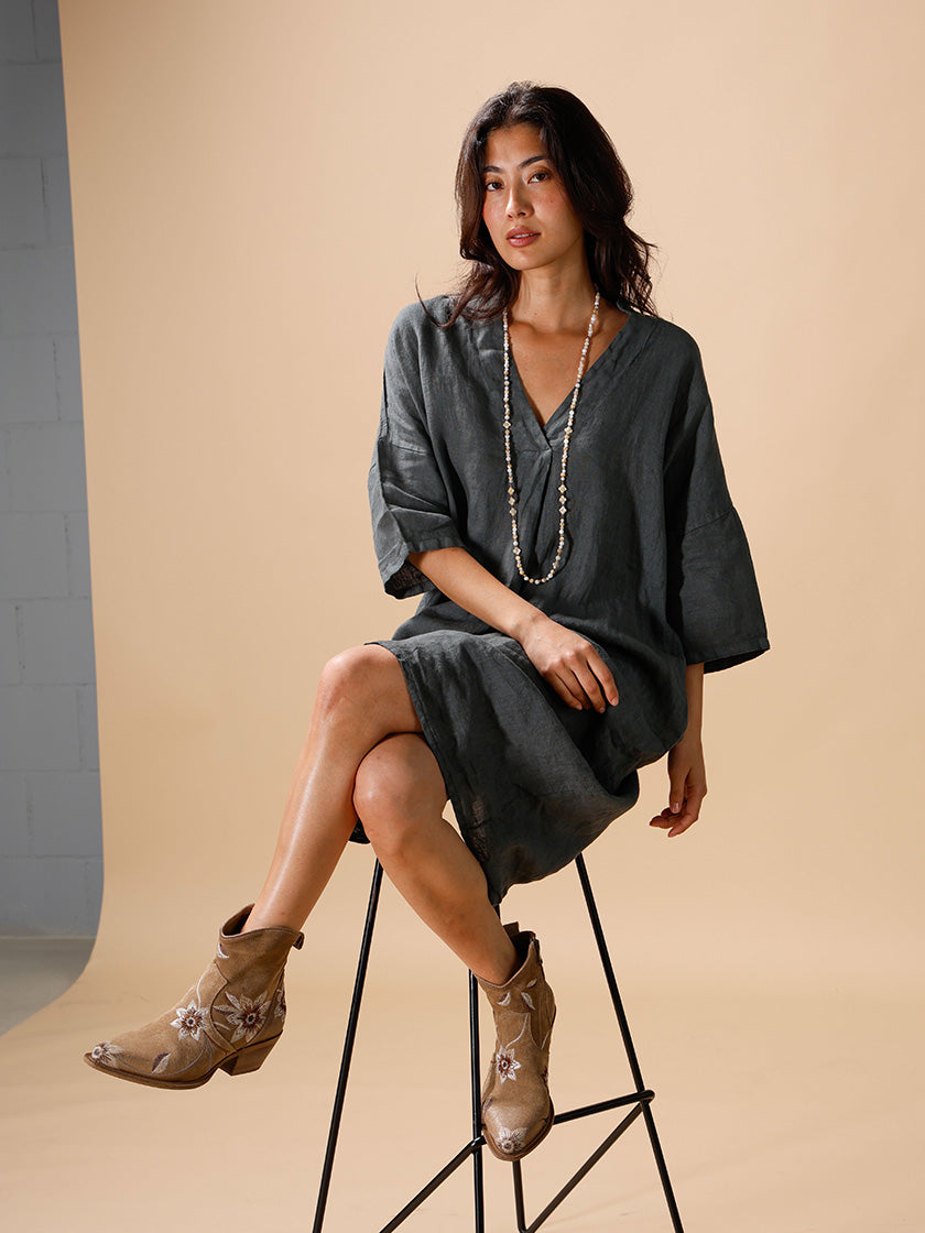 Caftan en lin d'INTUITION PARIS