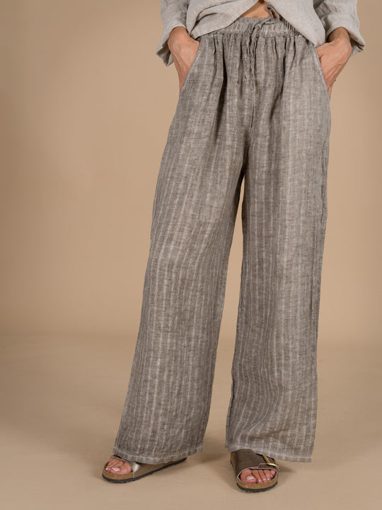 Leinenhose «Rayé Wash Out»