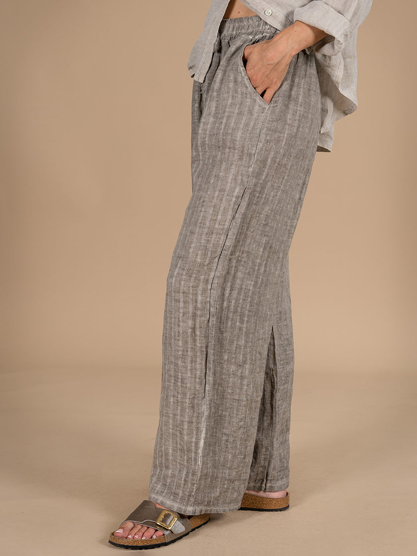 Leinenhose «Rayé Wash Out»