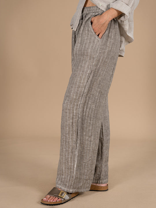 Leinenhose «Rayé Wash Out»