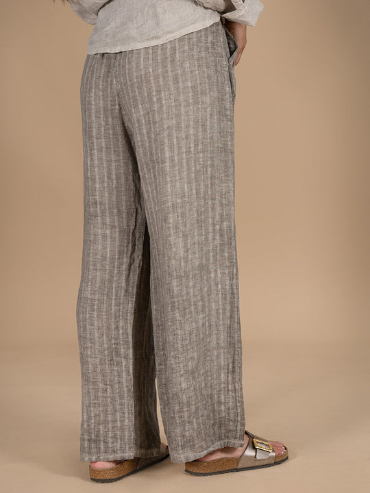 Leinenhose «Rayé Wash Out»