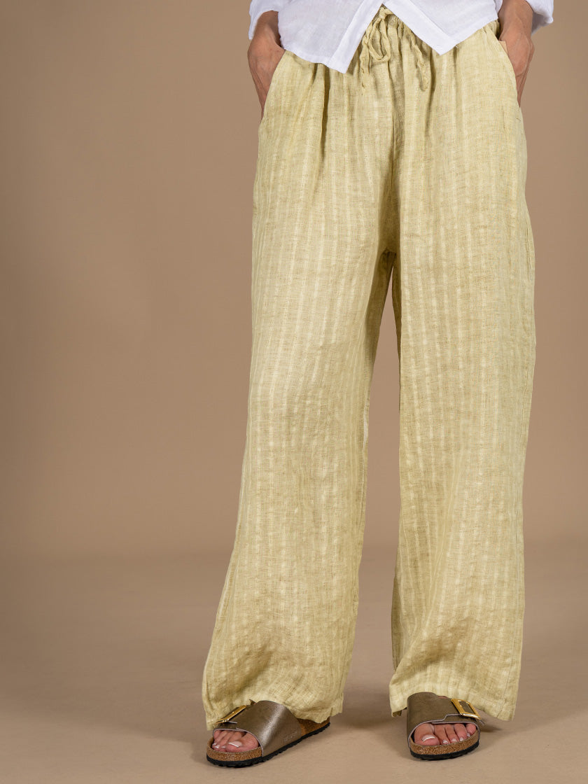 Leinenhose «Rayé Wash Out»