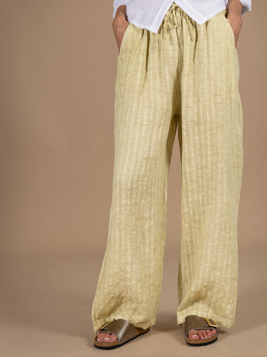 Leinenhose «Rayé Wash Out»