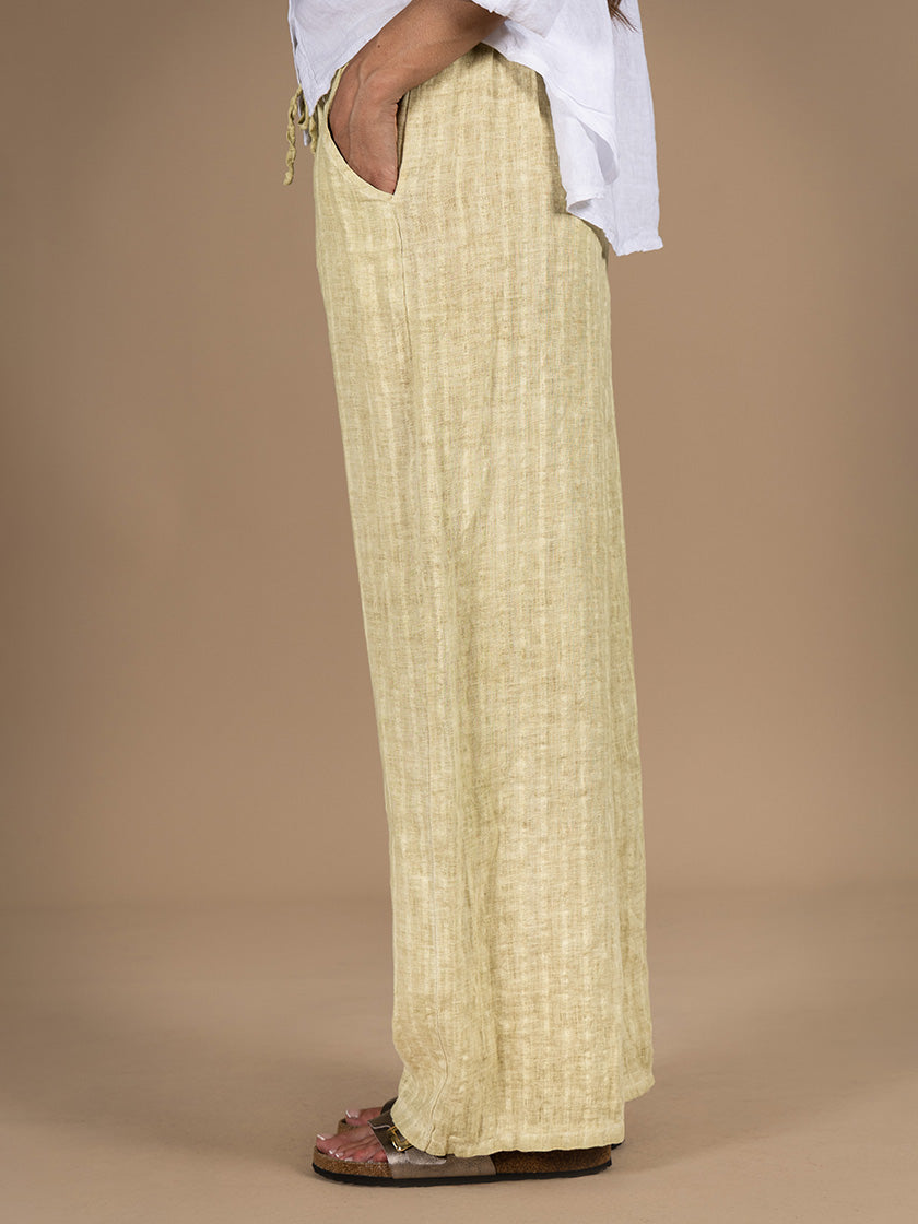 Leinenhose «Rayé Wash Out»
