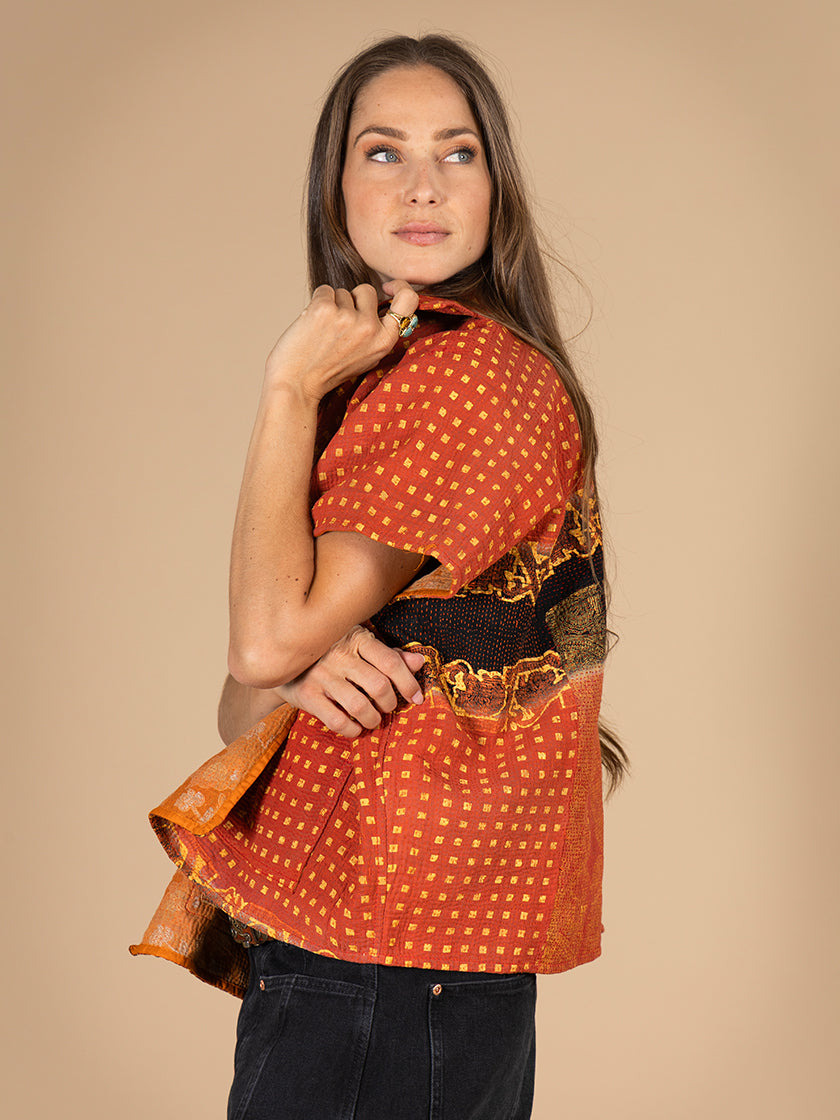 Jacke «Kantha Cape Reversible» von COFUR
