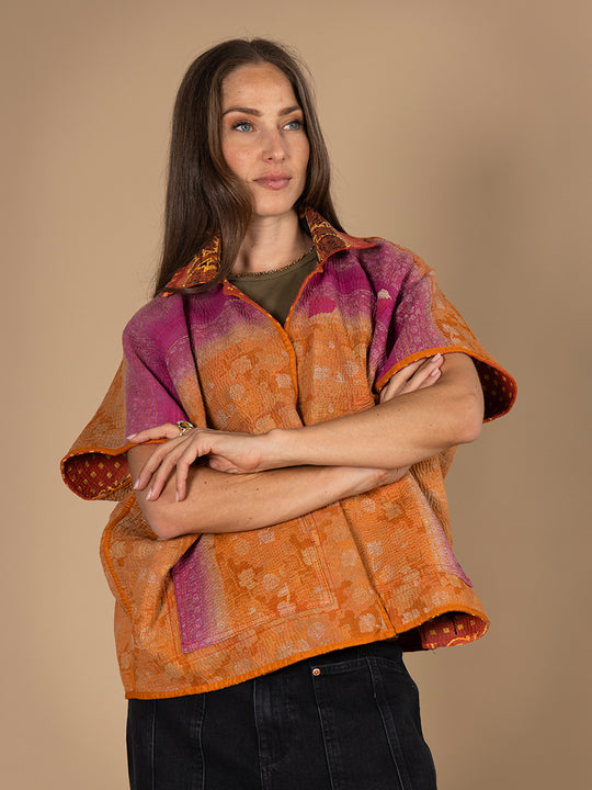 Jacke «Kantha Cape Reversible» von COFUR