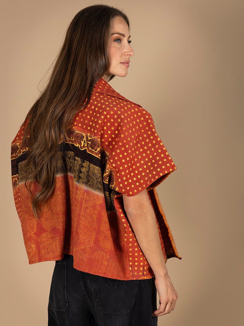 Jacke «Kantha Cape Reversible» von COFUR