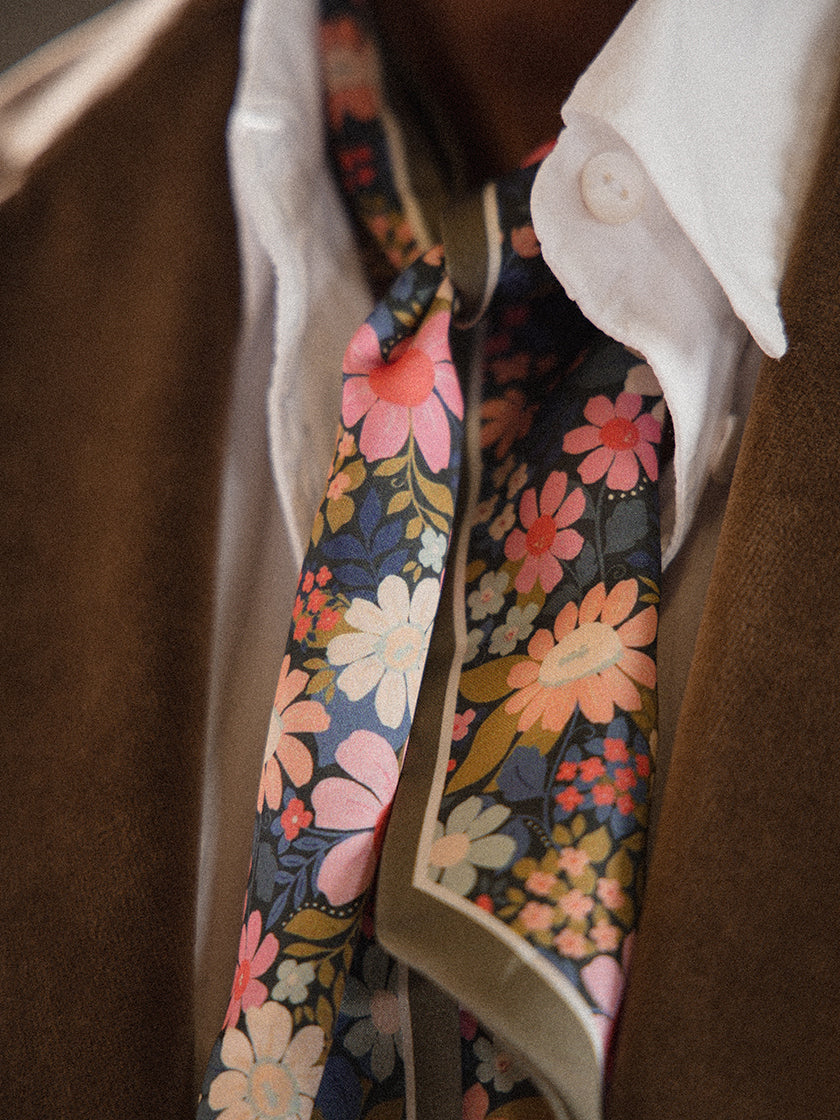 Foulard «Narrow small Flowers»