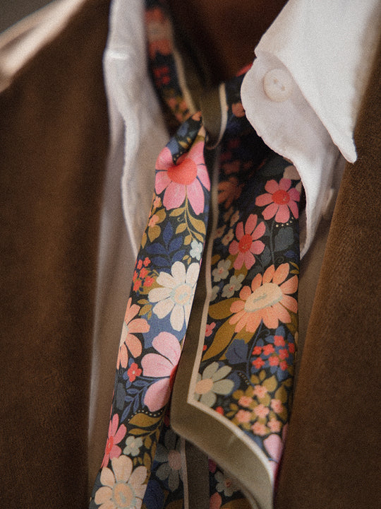 Foulard «Narrow small Flowers»