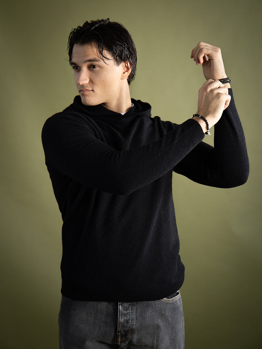 Strick-Hoodie «Air Bouclé» von DANIELE FIESOLI