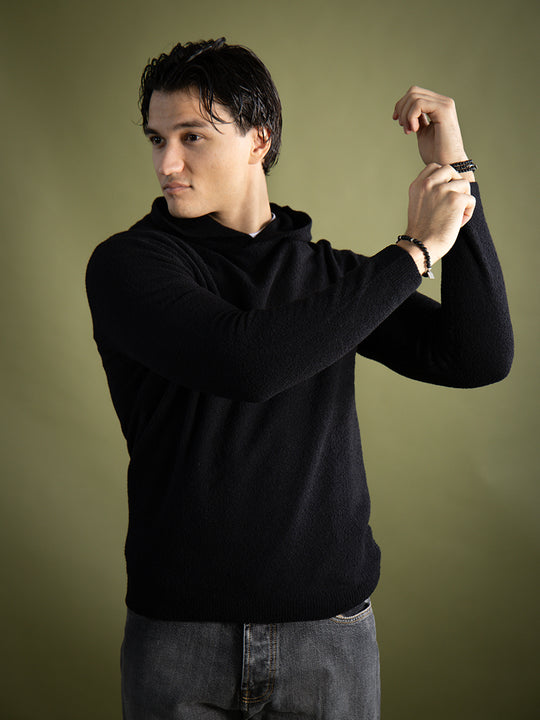 Strick-Hoodie «Air Bouclé» von DANIELE FIESOLI