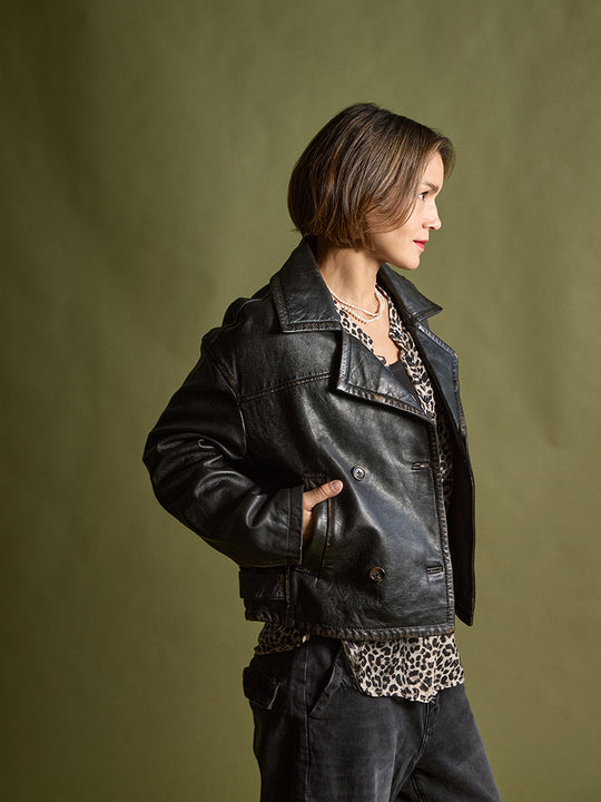 Veste en cuir « Abbie » de FREAKY NATION