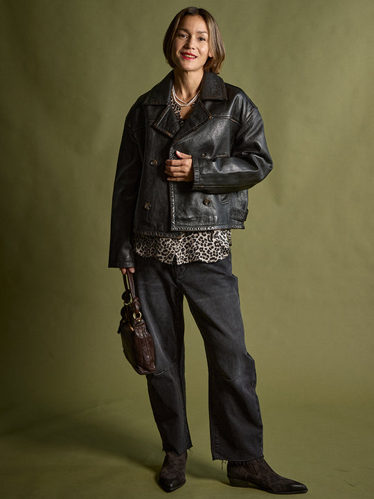 Veste en cuir « Abbie » de FREAKY NATION