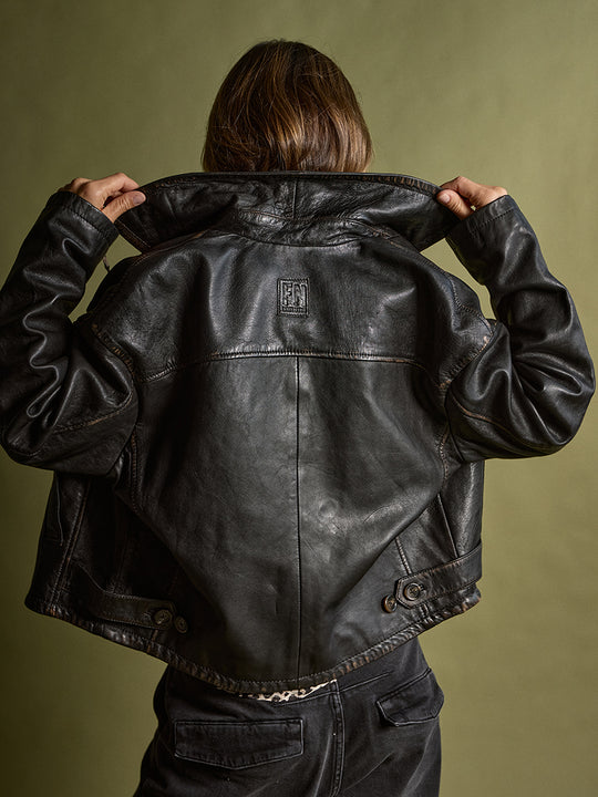 Veste en cuir « Abbie » de FREAKY NATION