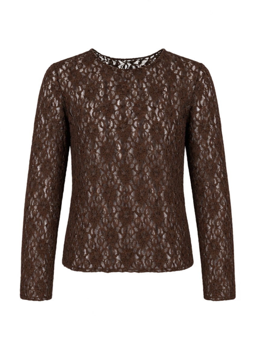 Shirt langarm «Spitzen»