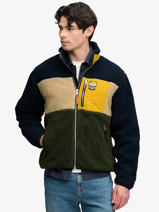 Fleecejacke «Colour Block Retro» von SUPERDRY
