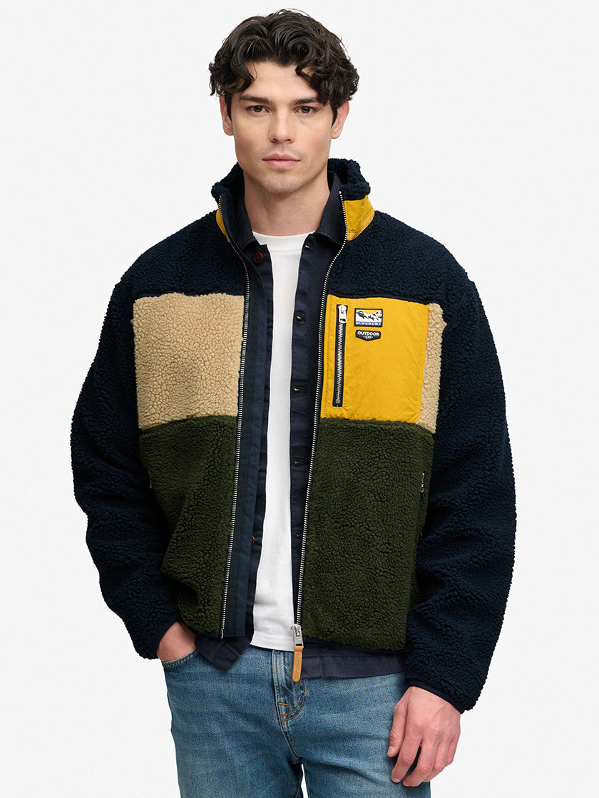 Fleecejacke «Colour Block Retro» von SUPERDRY