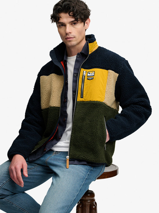 Fleecejacke «Colour Block Retro» von SUPERDRY