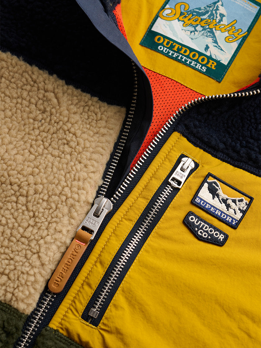 Fleecejacke «Colour Block Retro» von SUPERDRY