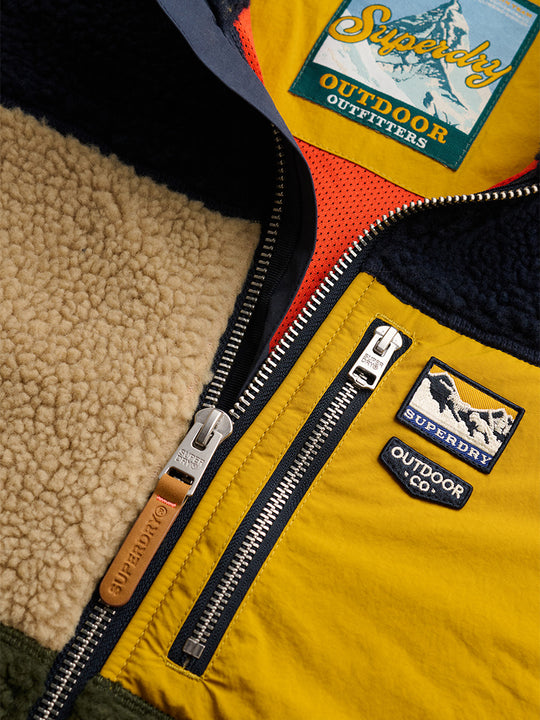 Fleecejacke «Colour Block Retro» von SUPERDRY