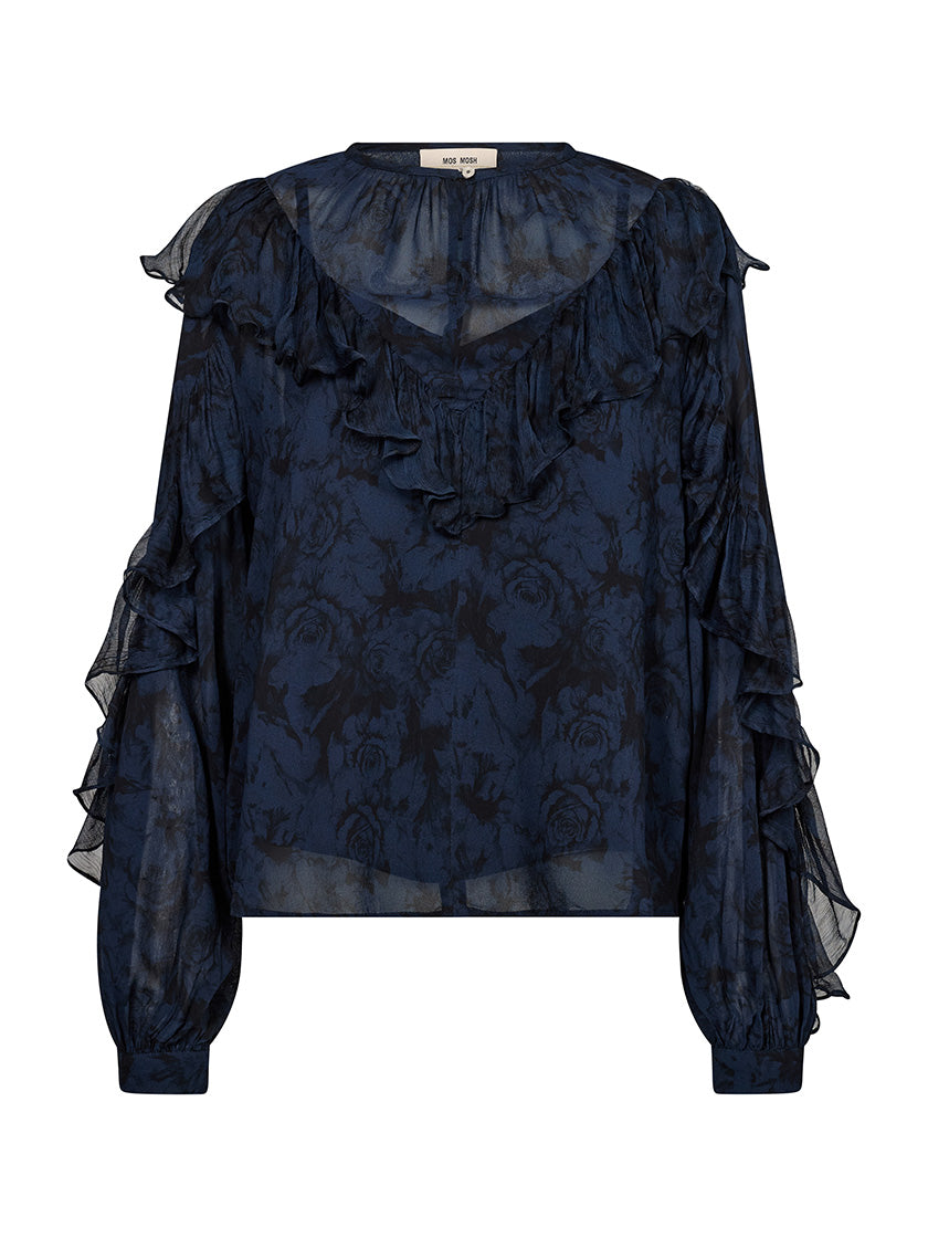 Bluse «Roya Ruffle Rose» von MOS MOSH