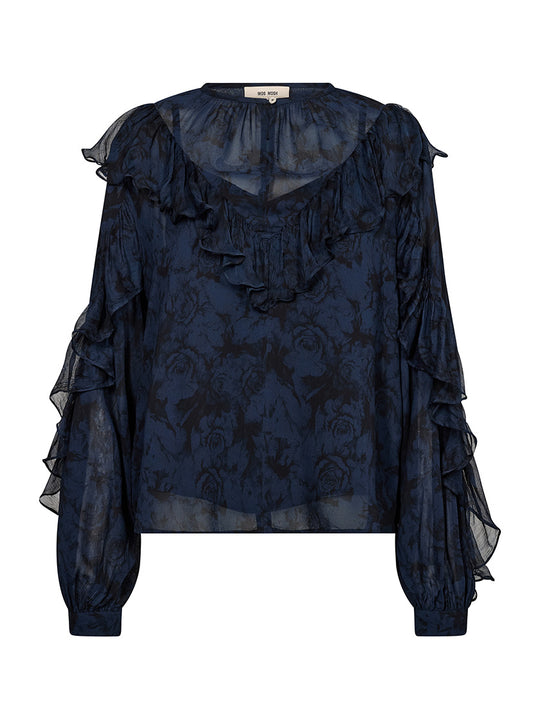 Bluse «Roya Ruffle Rose» von MOS MOSH