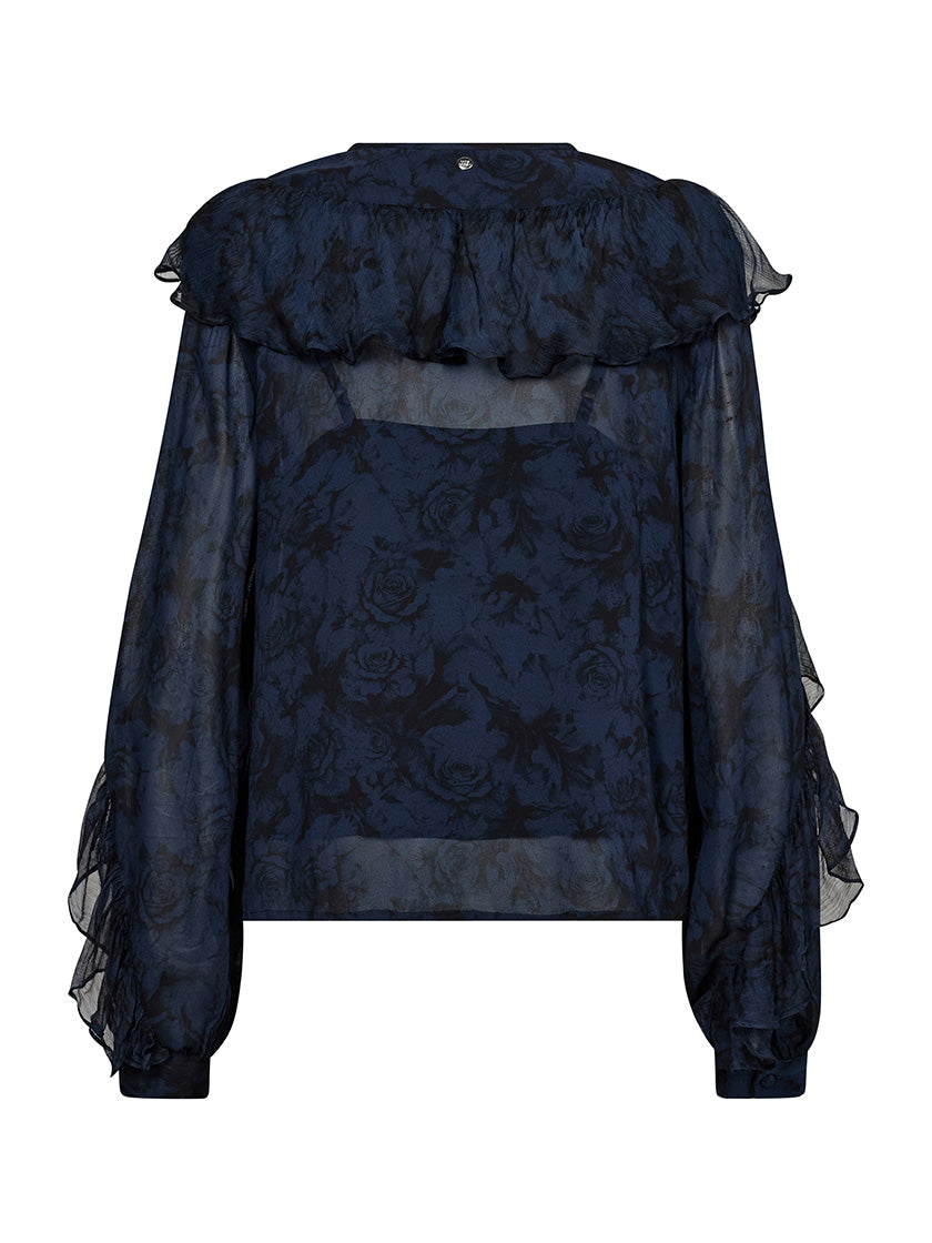 Bluse «Roya Ruffle Rose» von MOS MOSH