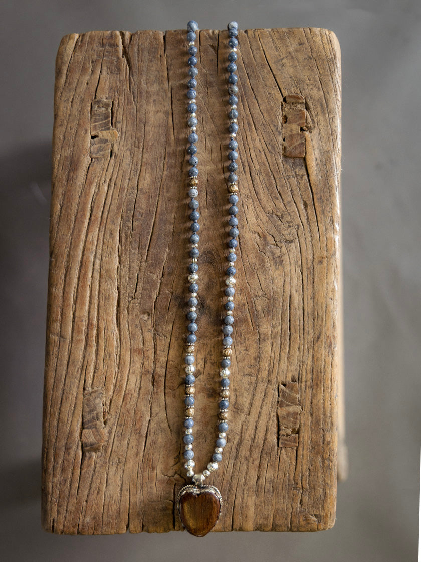 Halskette «Woodheart Blau» von CORAZON