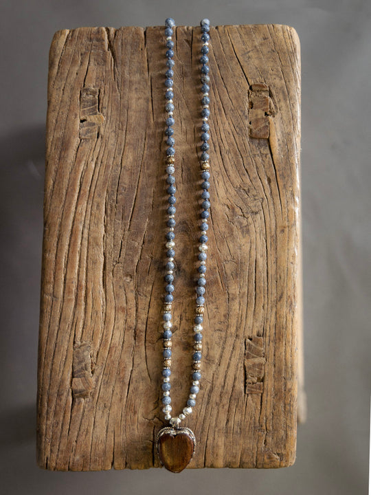Halskette «Woodheart Blau» von CORAZON