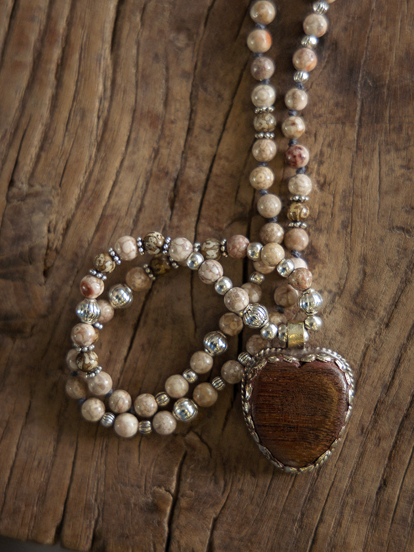 Halskette «Woodheart Taupe» von CORAZON