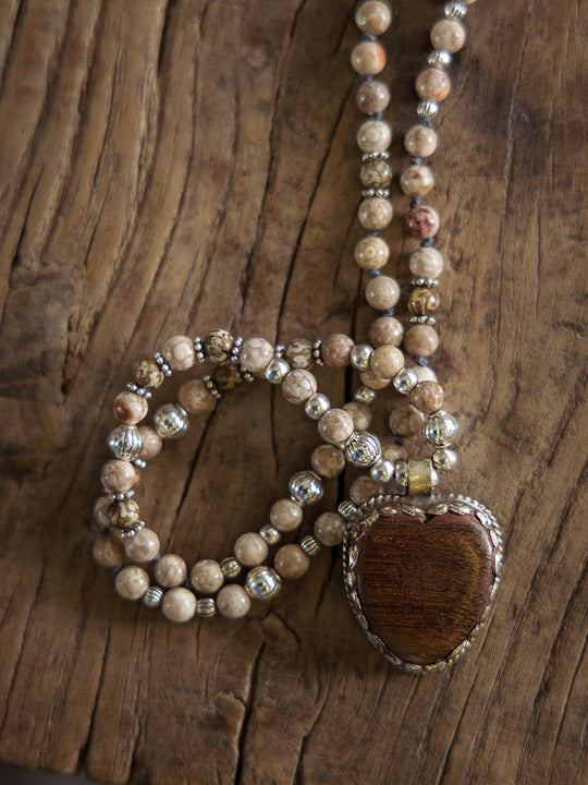 Halskette «Woodheart Taupe» von CORAZON