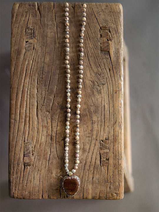 Halskette «Woodheart Taupe» von CORAZON