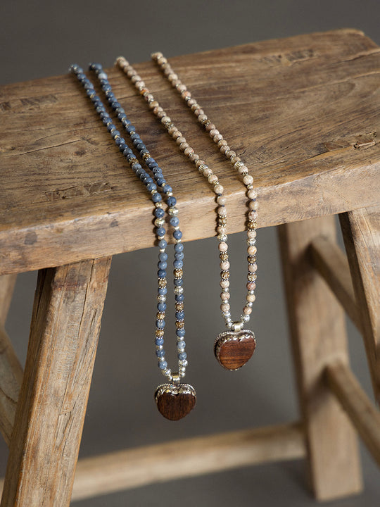 Halskette «Woodheart Taupe» von CORAZON